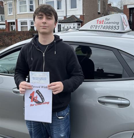 A first time pass for Max with 1st for Learning as he calmed those nerves and drove smoothly to his full licence. Now it’s time to find that first car and get out there on the roads
See you out there
Alan